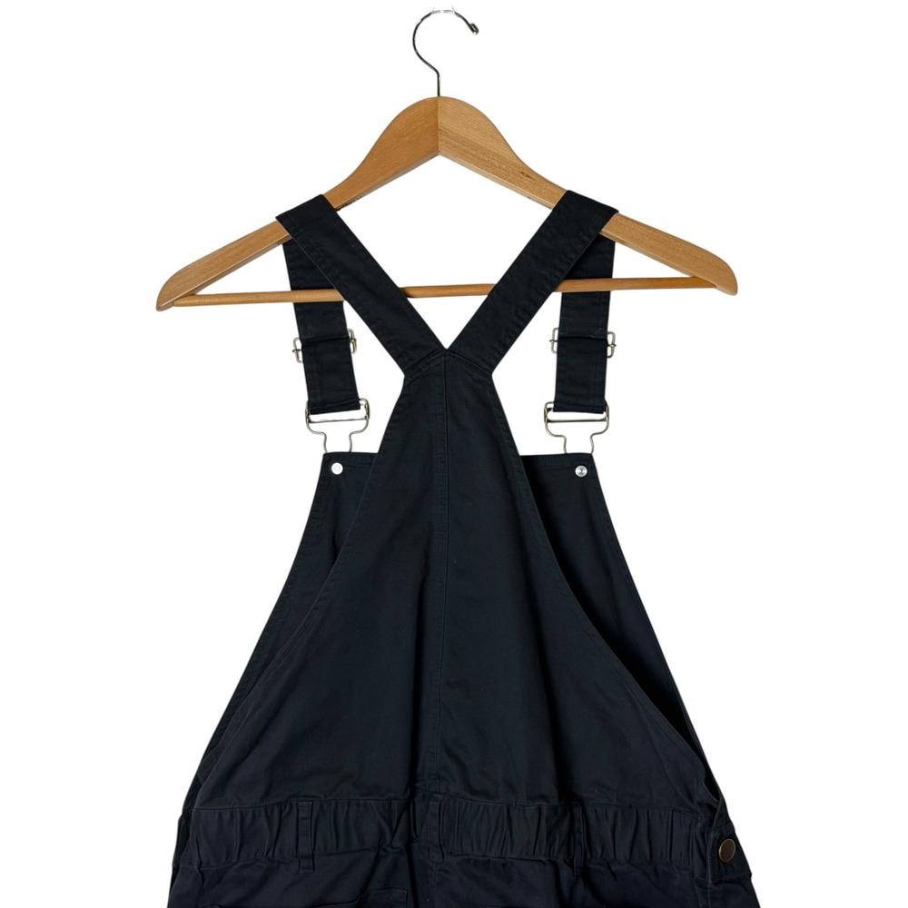 HATCH The Nines Maternity Overalls Women 8 Black Cotton Twill Straight Leg - Picture 6 of 10